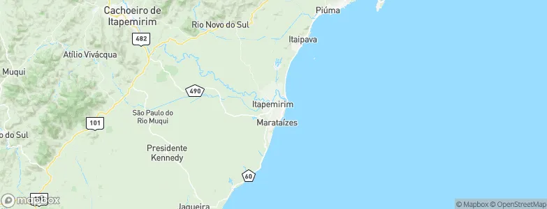 Itapemirim, Brazil Map