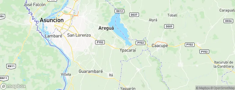 Itauguá, Paraguay Map