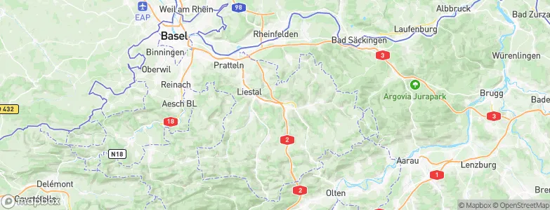 Itingen, Switzerland Map