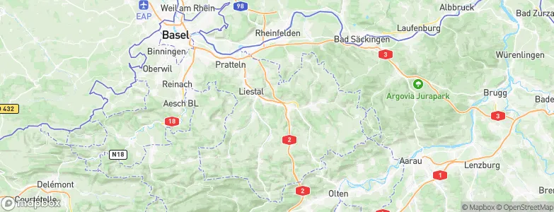 Itingen, Switzerland Map