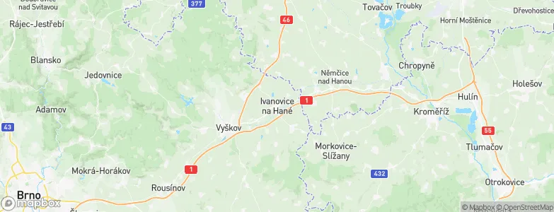 Ivanovice na Hané, Czechia Map