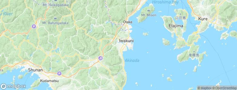 Iwakuni, Japan Map