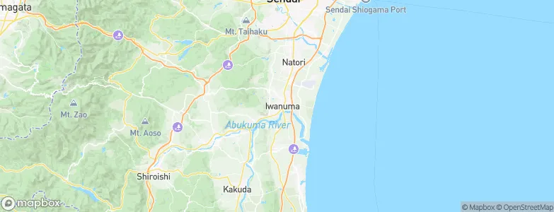 Iwanuma, Japan Map