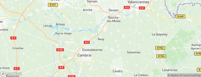 Iwuy, France Map