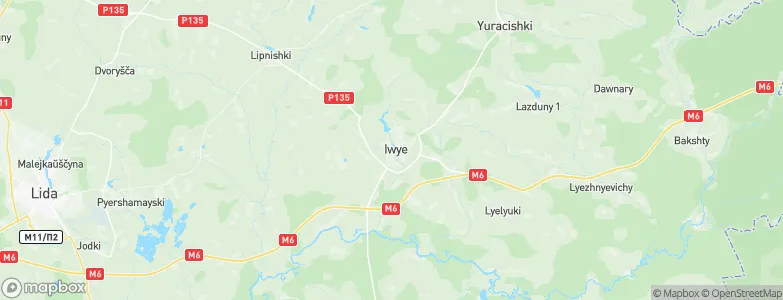 Iwye, Belarus Map