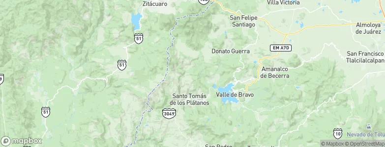 Ixtapan del Oro, Mexico Map