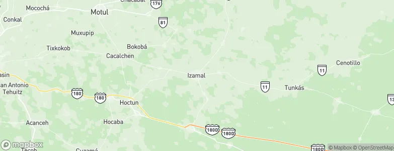 Izamal, Mexico Map