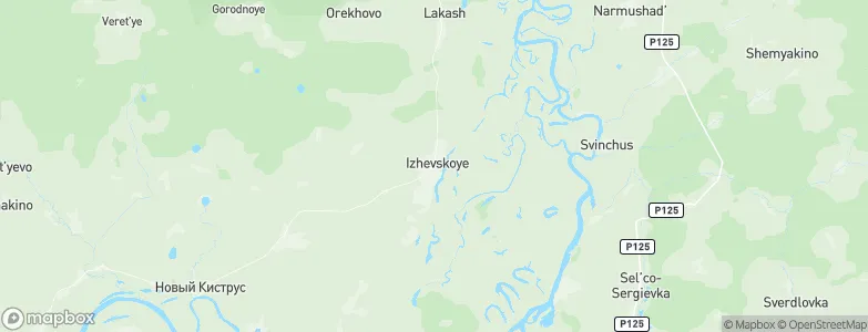 Izhevskoye, Russia Map