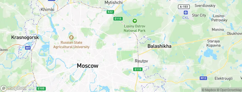 Izmaylovo, Russia Map