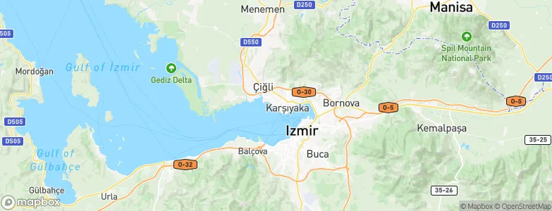 İzmir, Turkey Map