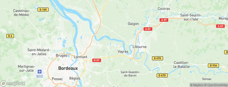 Izon, France Map