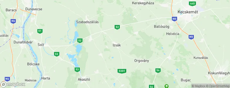 Izsák, Hungary Map