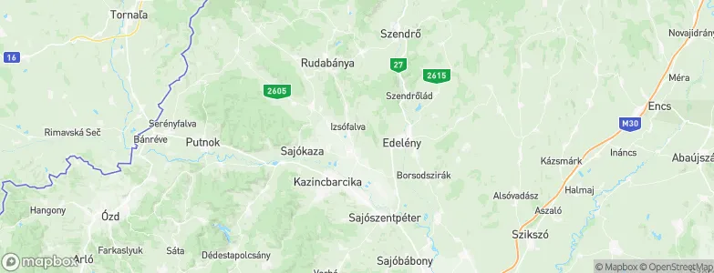 Izsófalva, Hungary Map