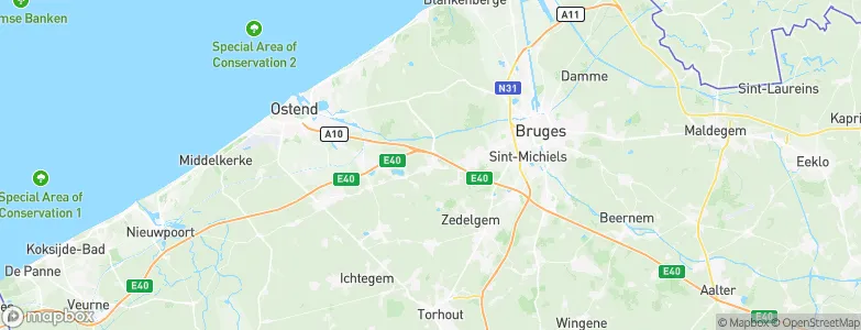 Jabbeke, Belgium Map