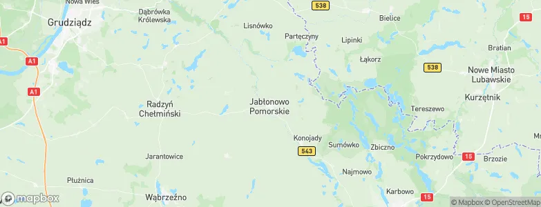 Jabłonowo Pomorskie, Poland Map