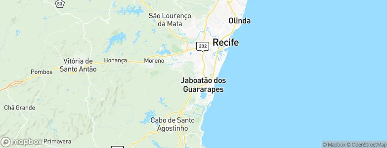 Jaboatão dos Guararapes, Brazil Map