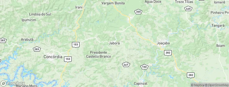 Jaborá, Brazil Map