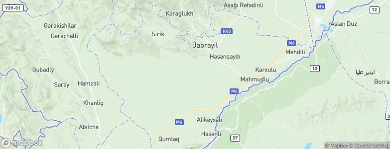 Jabrayil District, Azerbaijan Map
