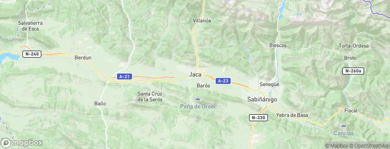Jaca, Spain Map