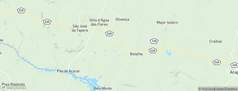 Jacaré dos Homens, Brazil Map