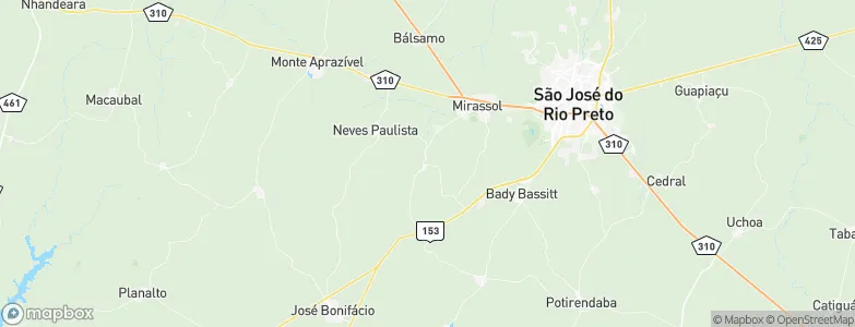 Jaci, Brazil Map