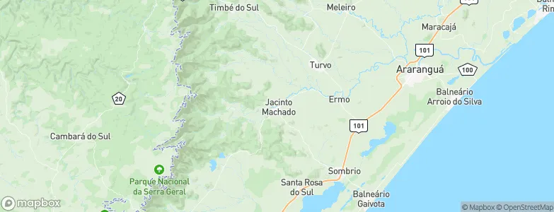 Jacinto Machado, Brazil Map