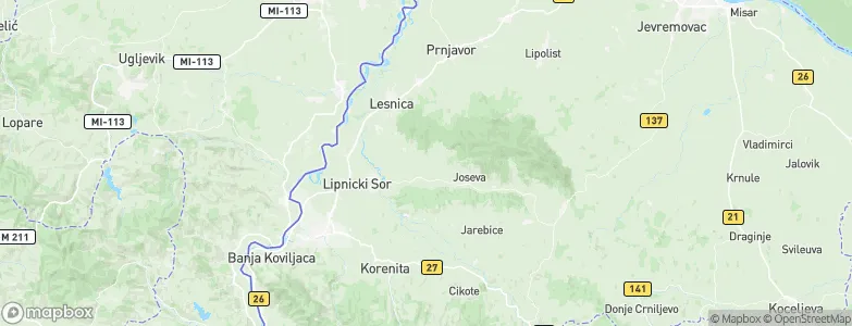 Jadranska Lešnica, Serbia Map