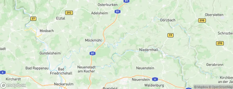 Jagsthausen, Germany Map