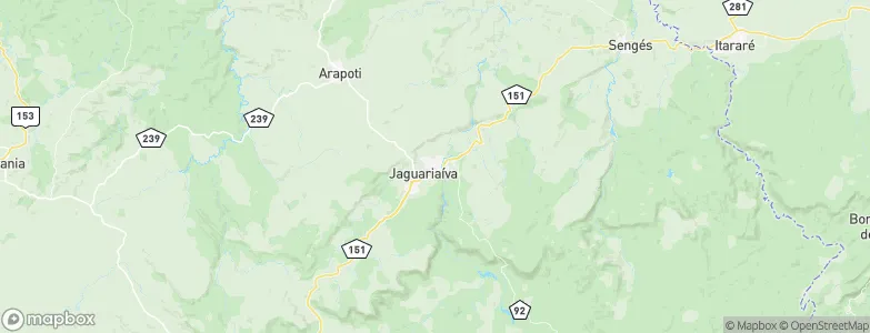 Jaguariaíva, Brazil Map