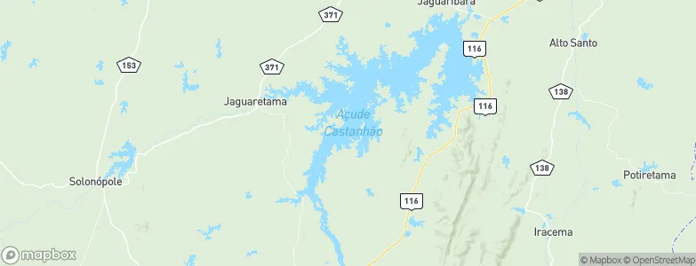 Jaguaribara, Brazil Map