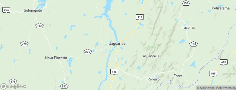 Jaguaribe, Brazil Map