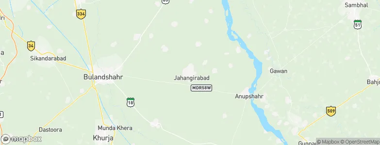 Jahāngīrābād, India Map