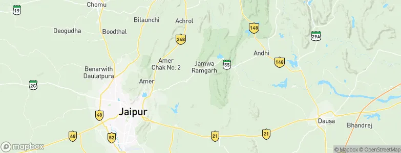 Jaipur district, India Map