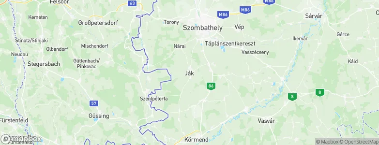 Ják, Hungary Map