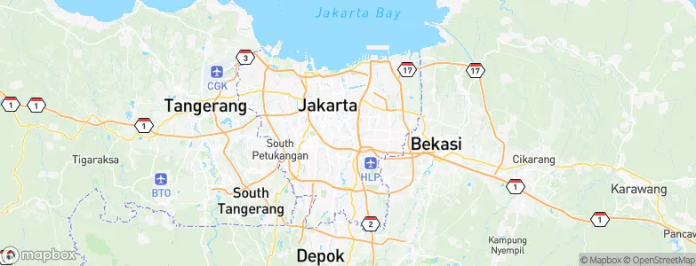Jakarta Special Capital Region, Indonesia Map
