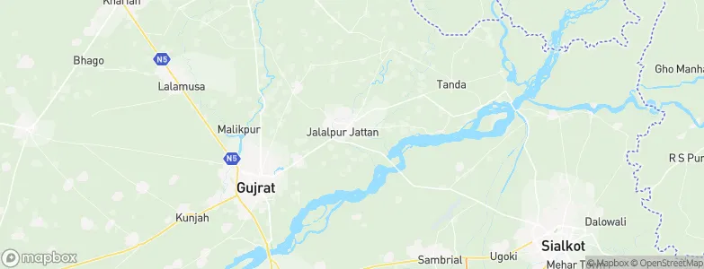 Jalalpur Jattan, Pakistan Map