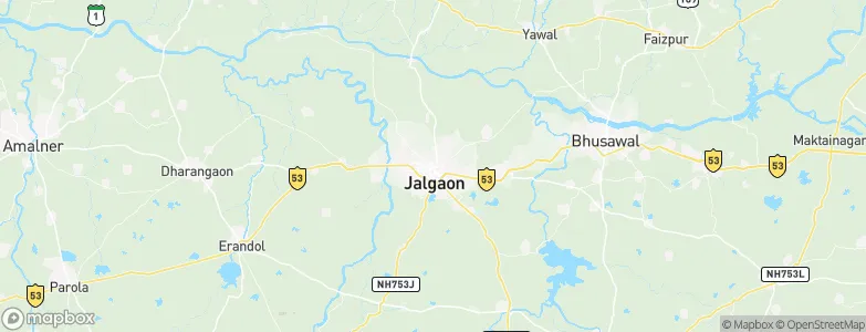 Jalgaon, India Map