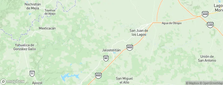 Jalostotitlán, Mexico Map