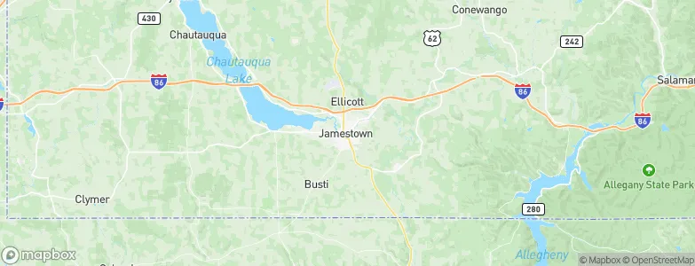 Jamestown, United States Map