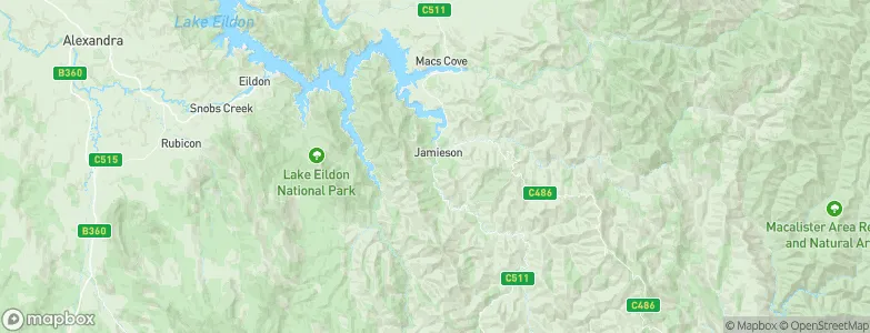 Jamieson, Australia Map