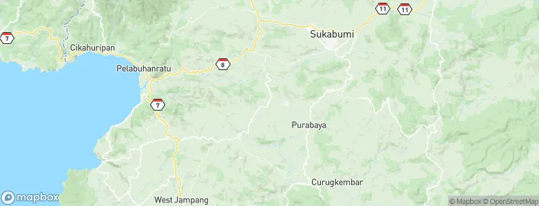 Jampang Tengah, Indonesia Map
