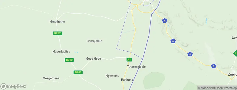 Janeng, Botswana Map