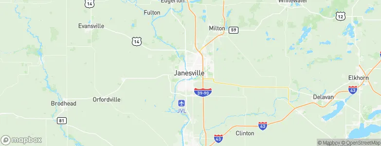 Janesville, United States Map