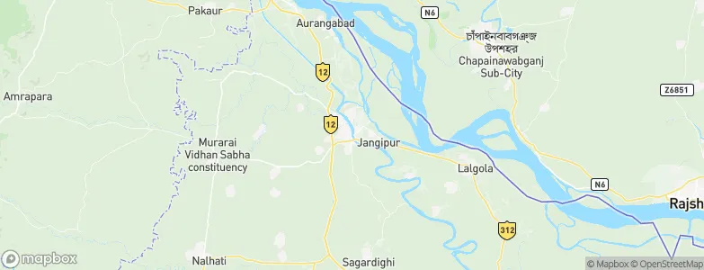 Jangipur, India Map