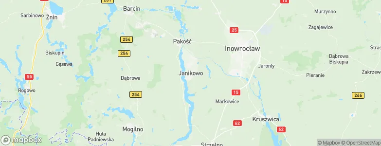 Janikowo, Poland Map