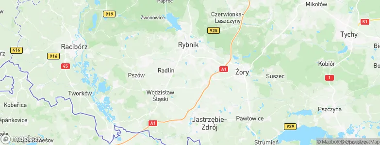 Jankowice Rybnickie, Poland Map