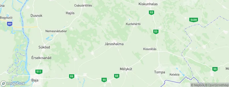 Jánoshalma, Hungary Map