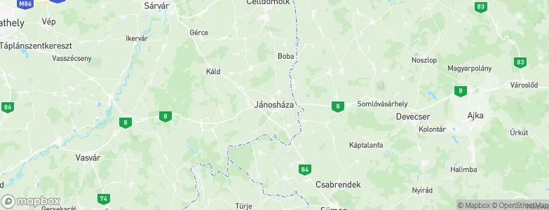 Jánosháza, Hungary Map