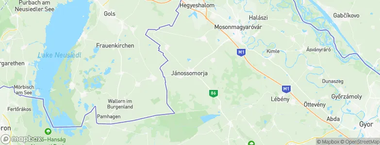 Jánossomorja, Hungary Map