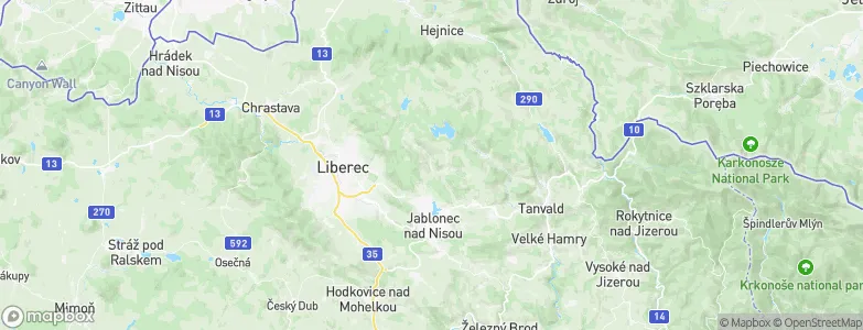 Janov nad Nisou, Czechia Map
